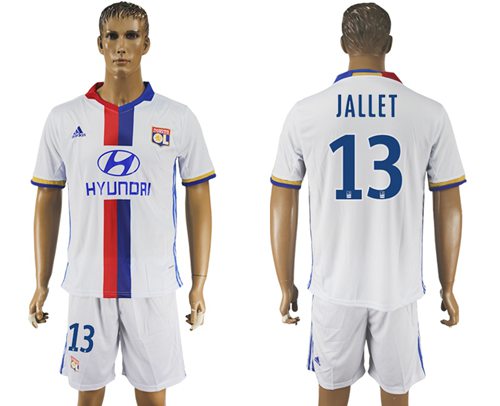 Lyon #13 Jallet Home Soccer Club Jersey - Click Image to Close